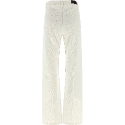 White Cotton High-Waisted Jean