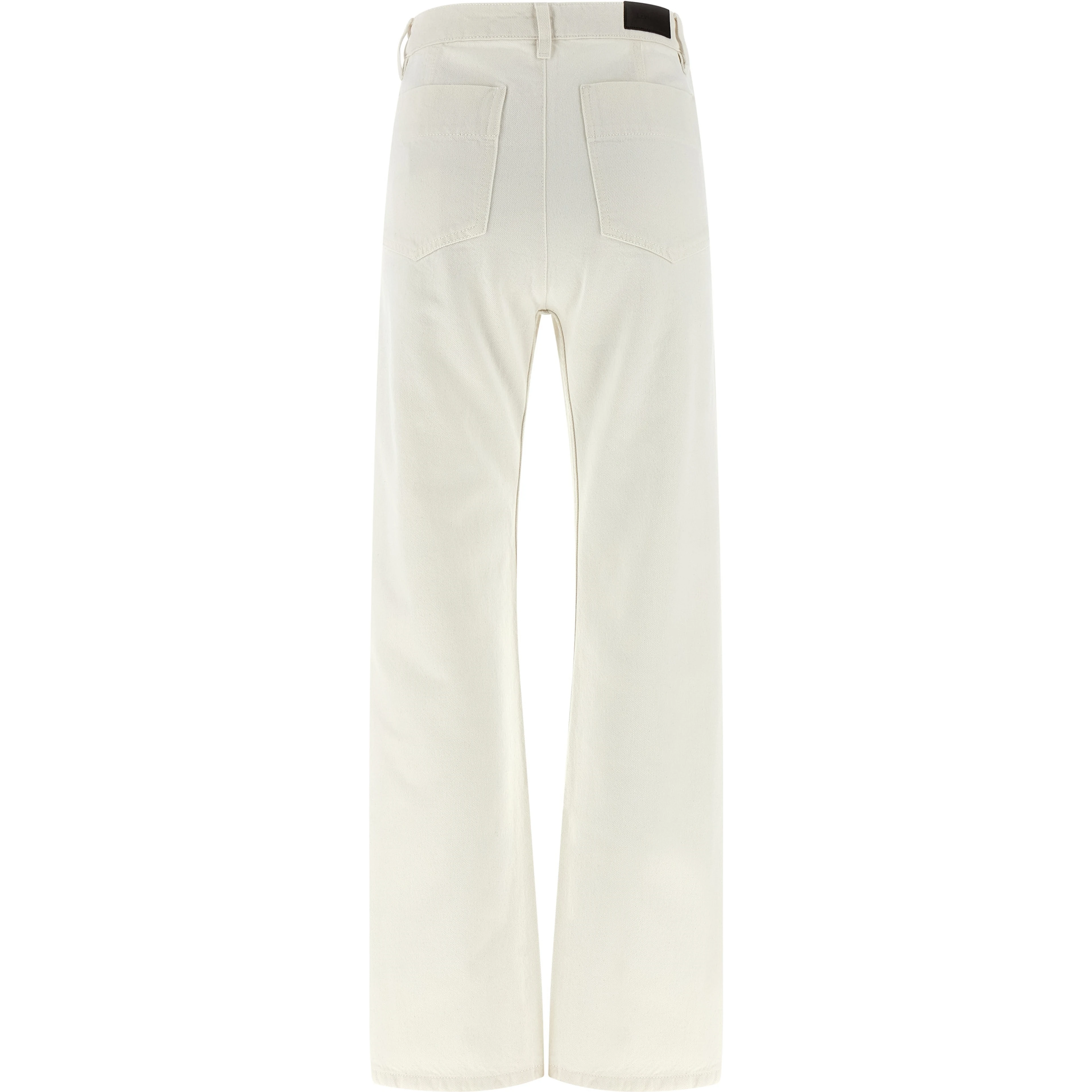 White Cotton High-Waisted Jean
