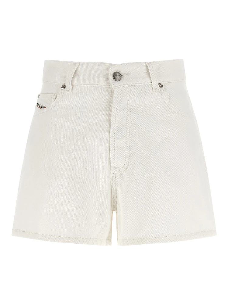 White Cotton Bermuda Shorts