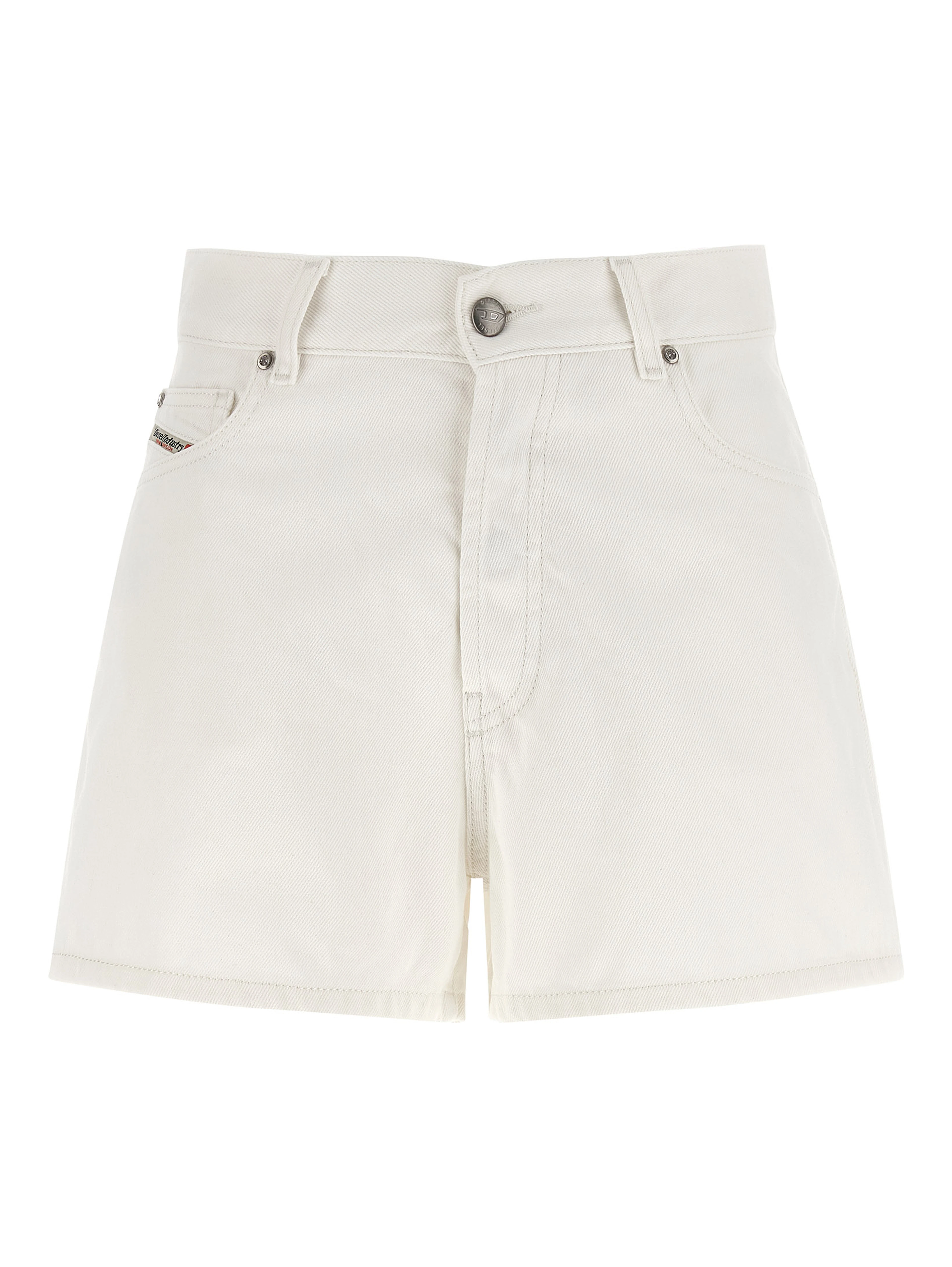 White Cotton Bermuda Shorts