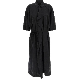 Black Silk Midi Dress