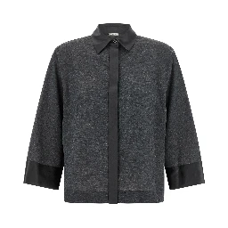 Gray Lyocell Blouse