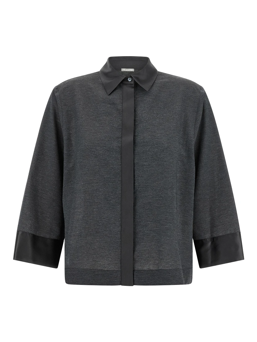 Gray Lyocell Blouse