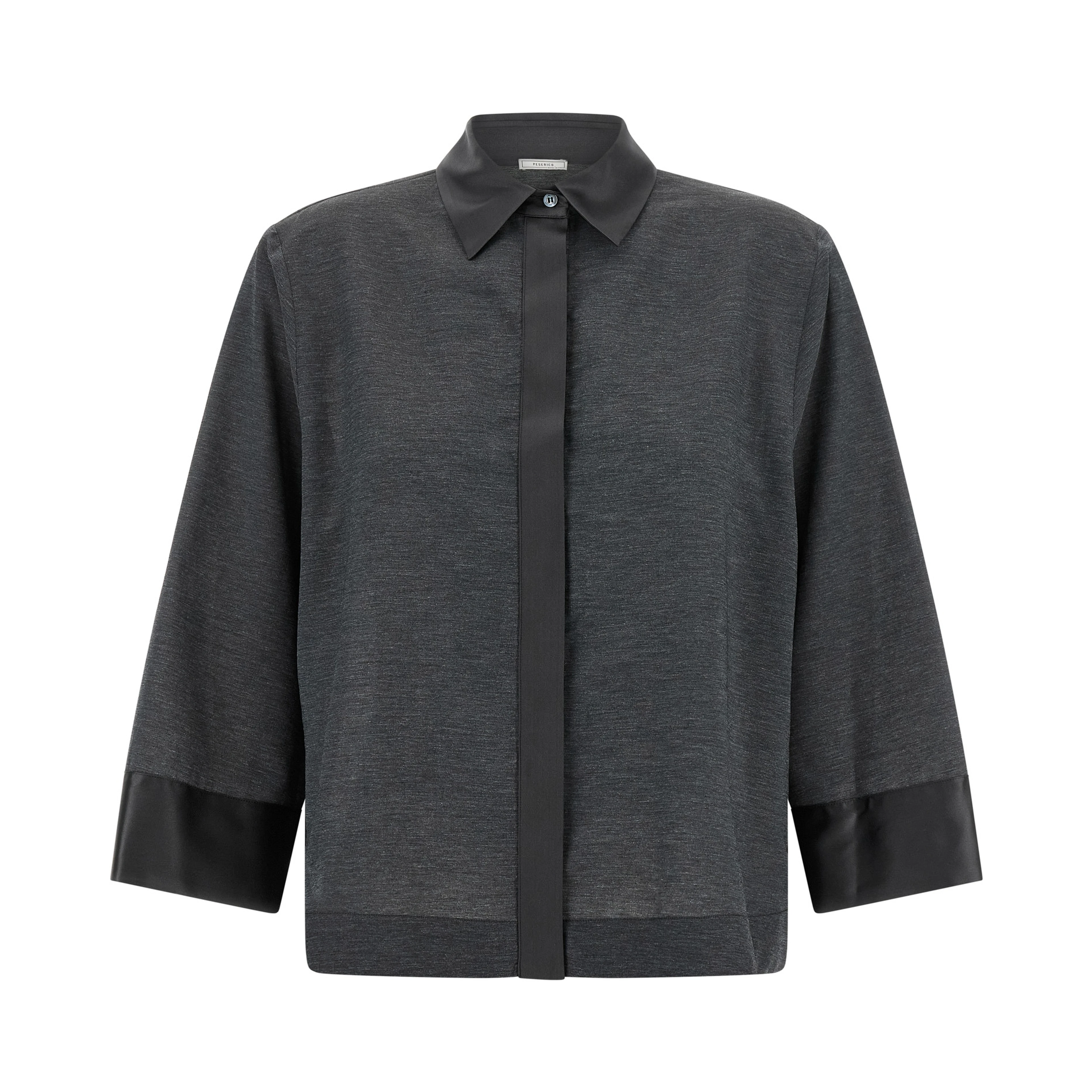 Gray Lyocell Blouse