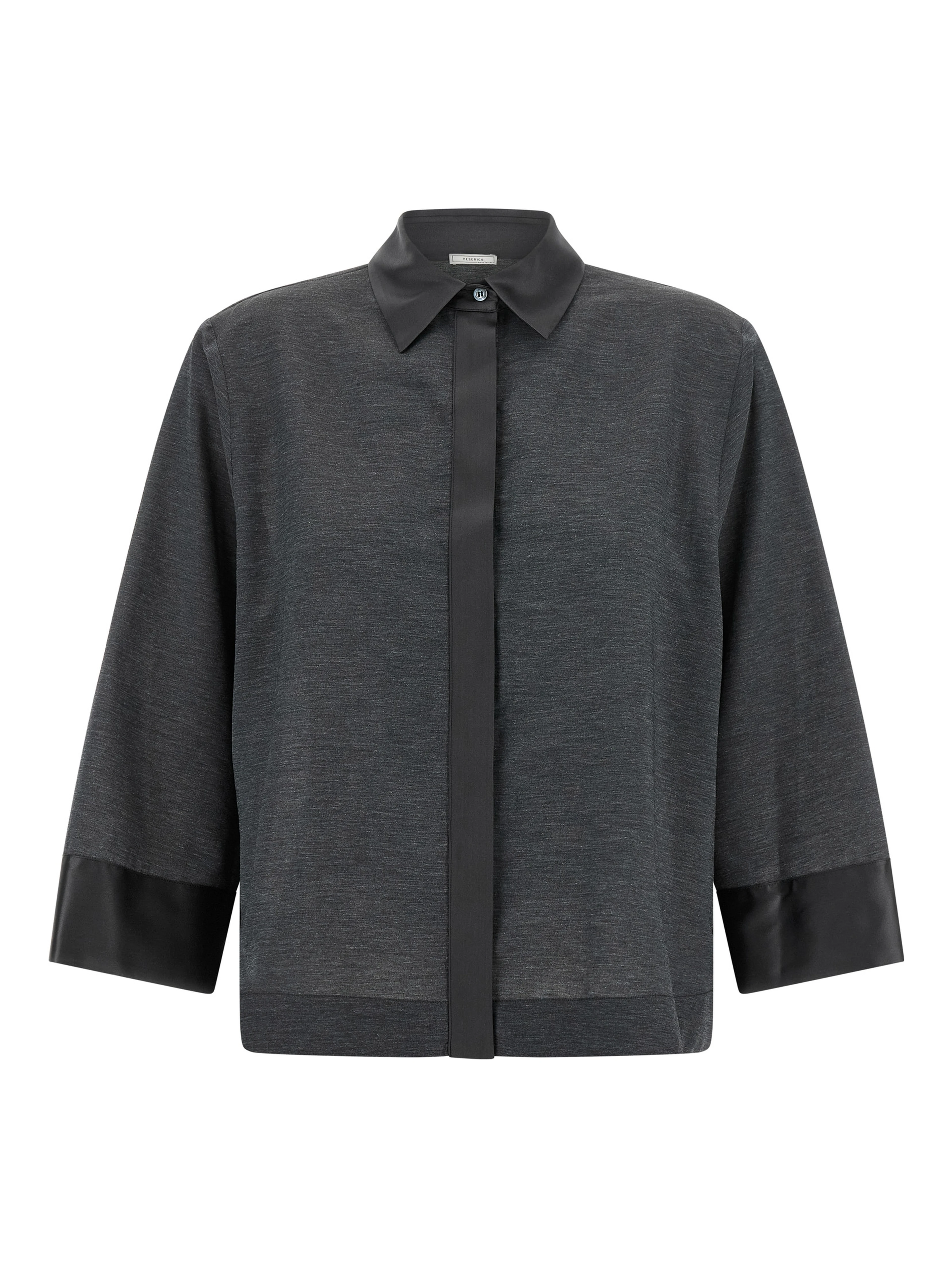 Gray Lyocell Blouse