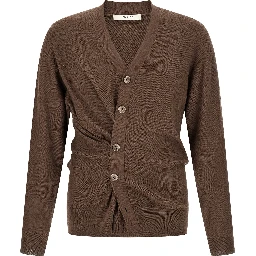 Brown Wool Cardigan