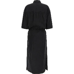 Black Silk Midi Dress
