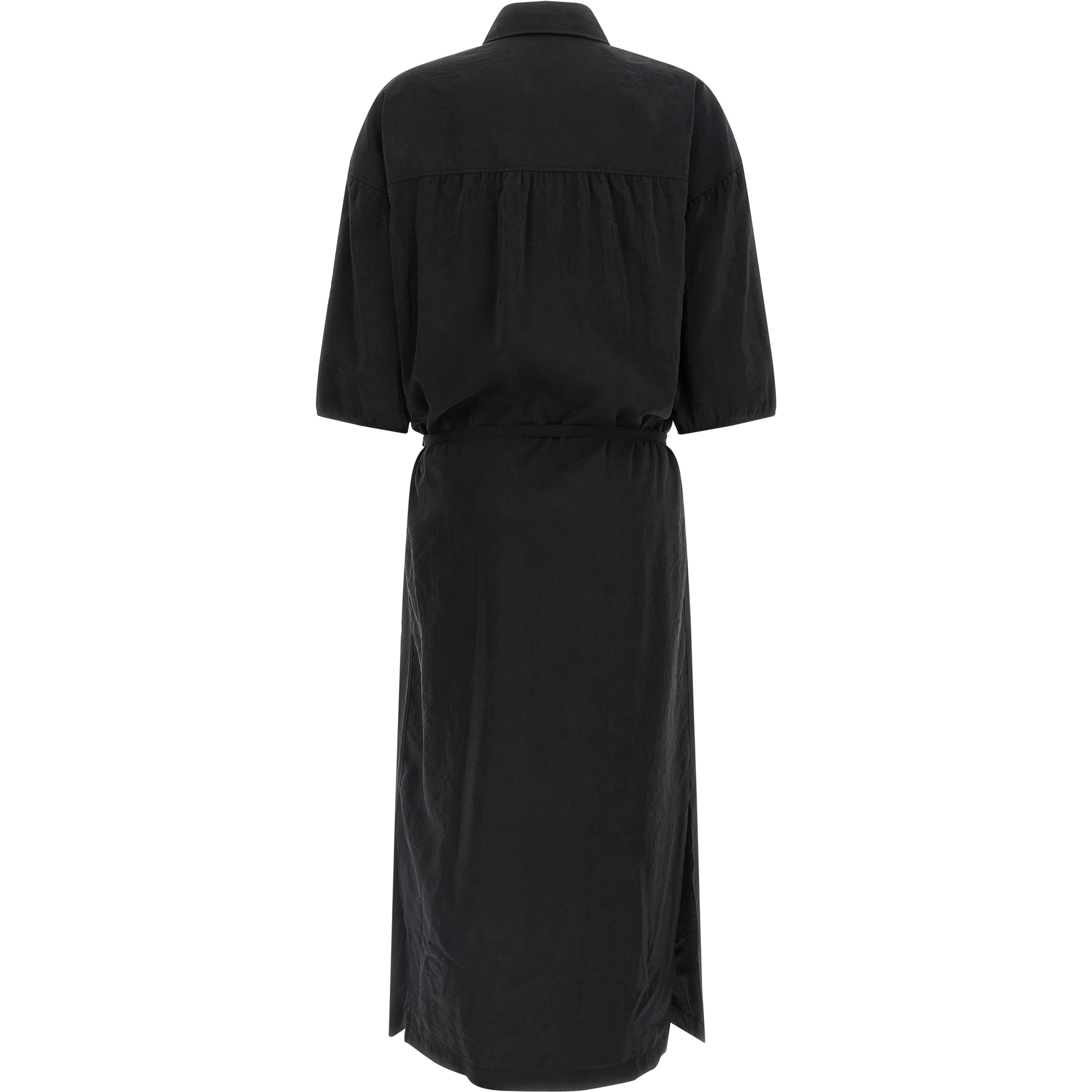 Black Silk Midi Dress