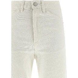 White Cotton High-Waisted Jean