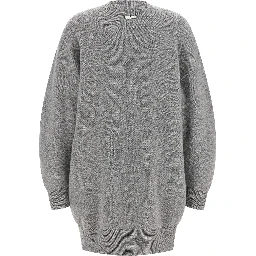 Gray Wool Short Dress
