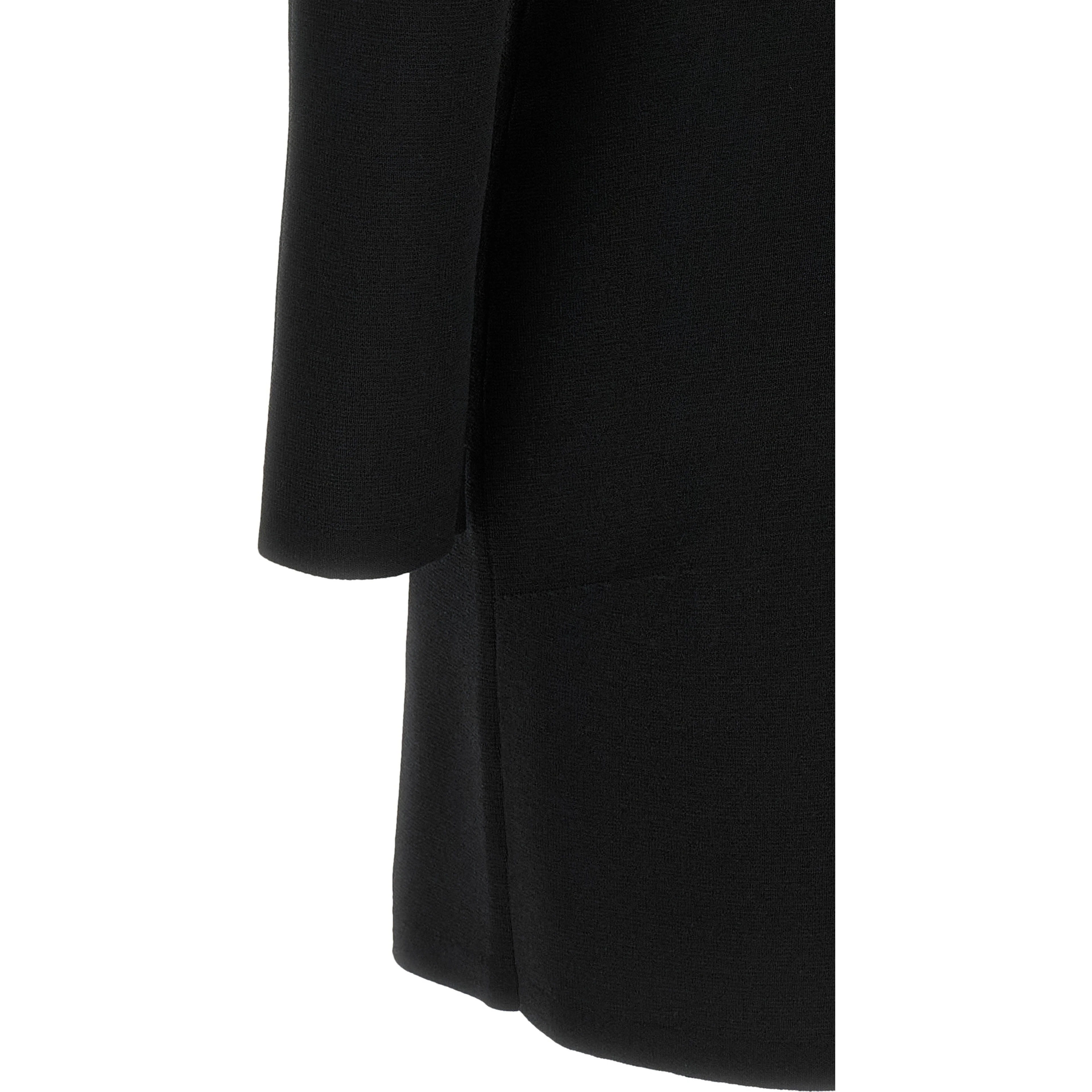 Black Viscose Short Dress