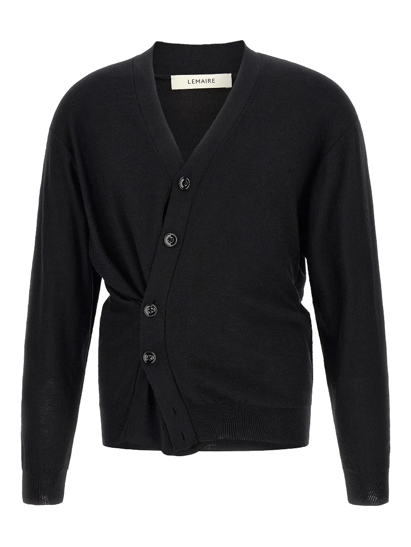 Black Wool Cardigan
