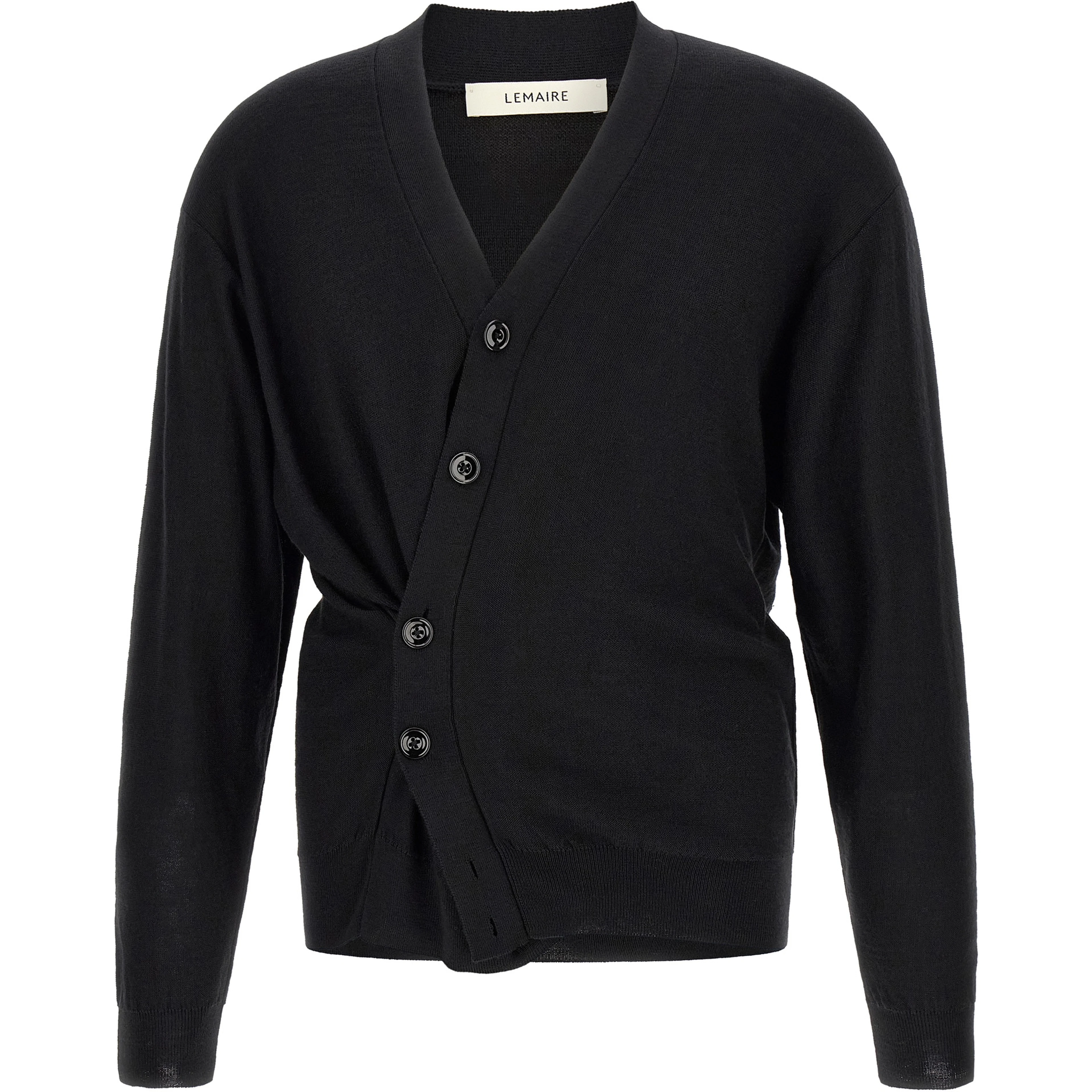 Black Wool Cardigan