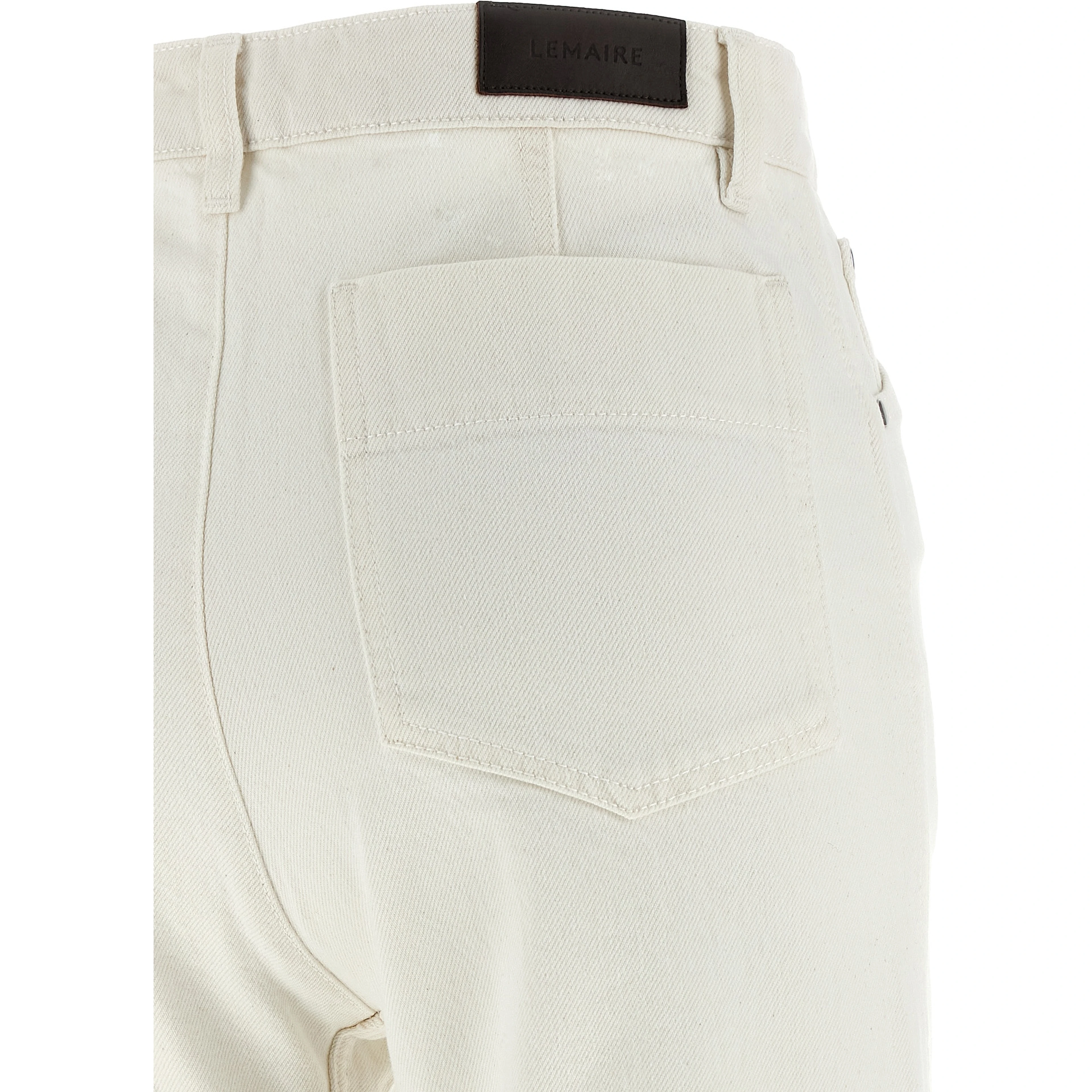 White Cotton High-Waisted Jean