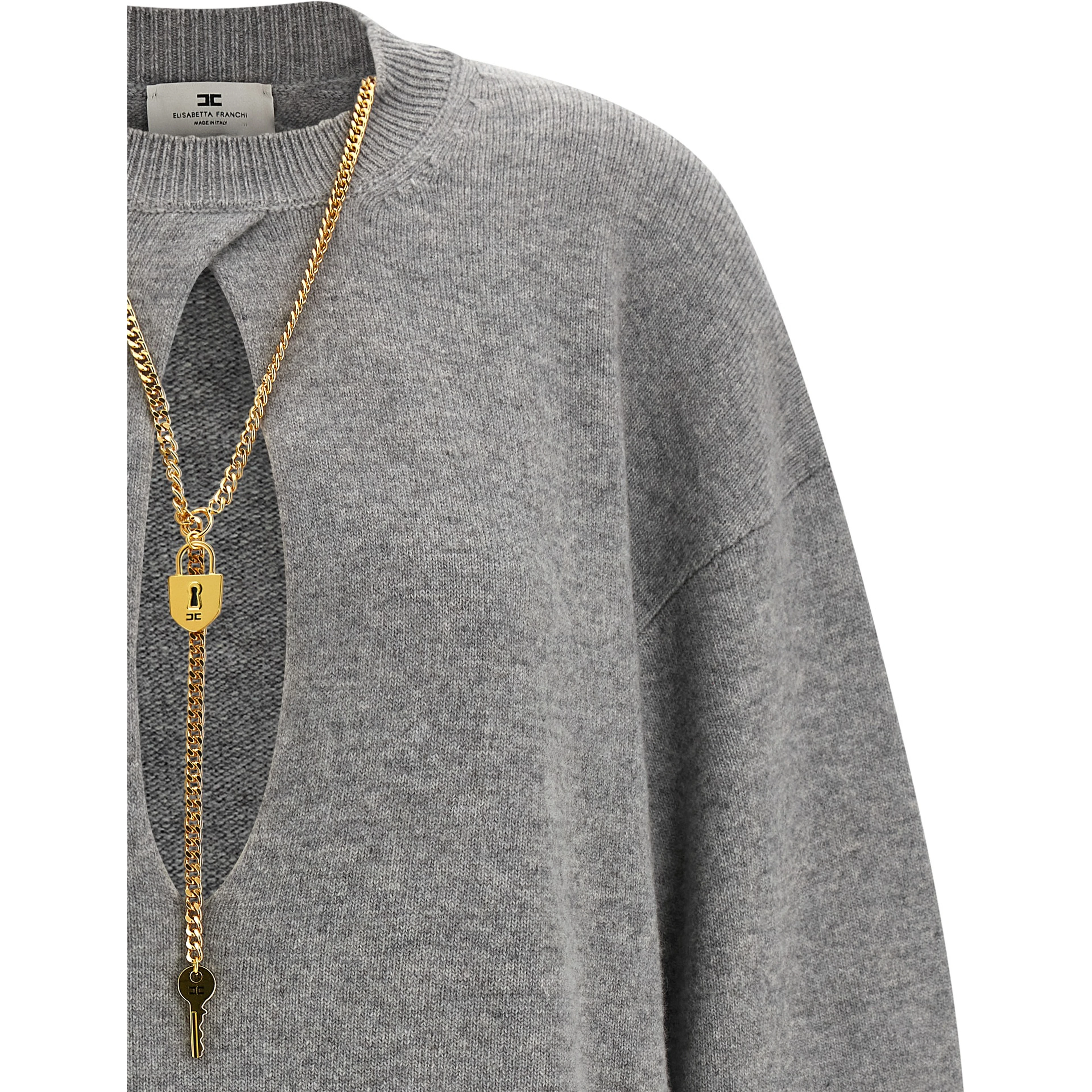 Gray Wool Short Dress