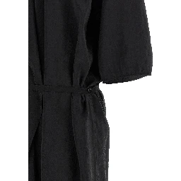 Black Silk Midi Dress