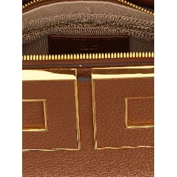 Brown Polyester Handbag