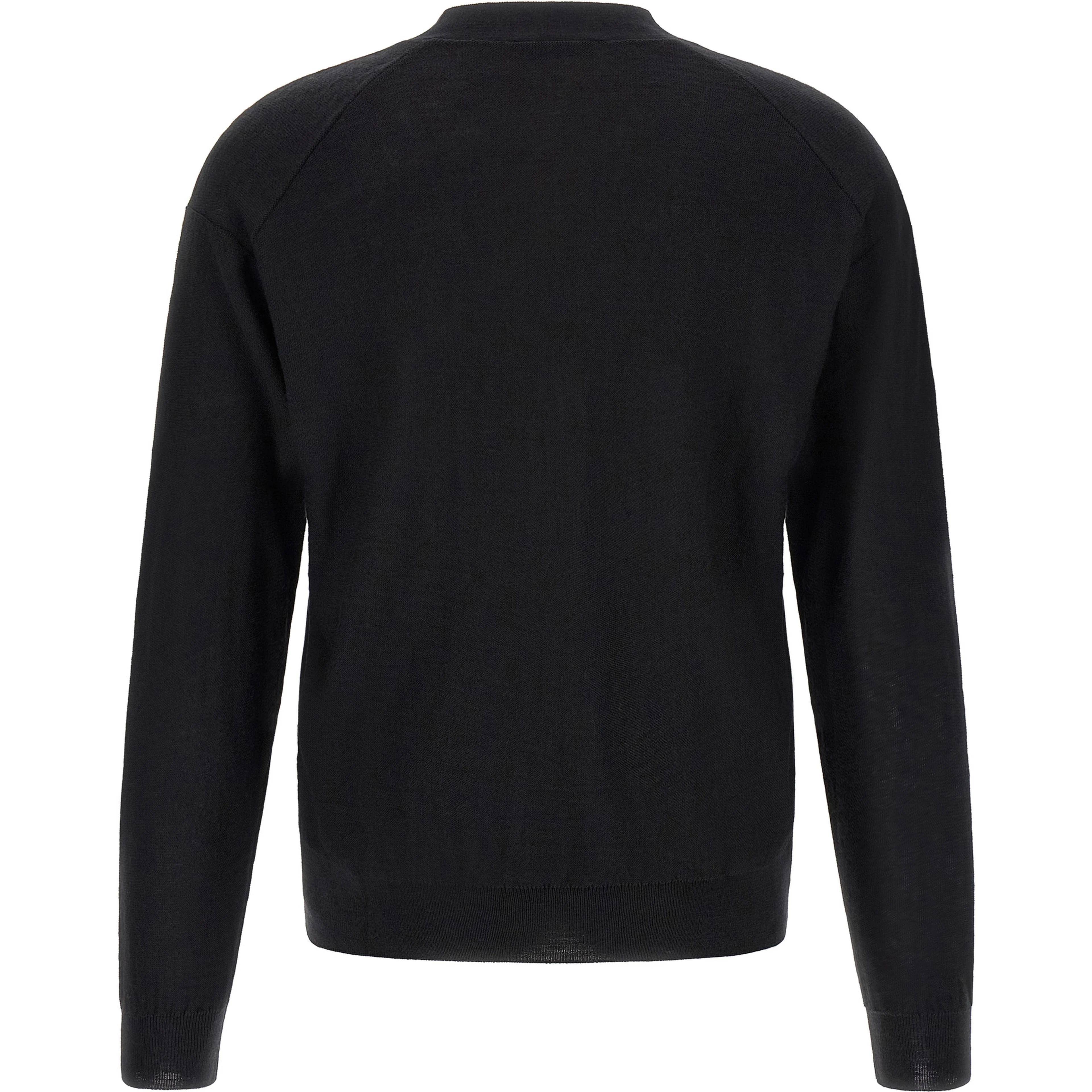 Black Wool Cardigan