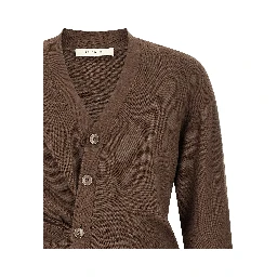 Brown Wool Cardigan
