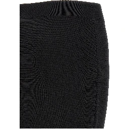 Black Viscose Midi Skirt