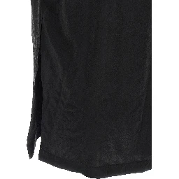Black Silk Midi Dress