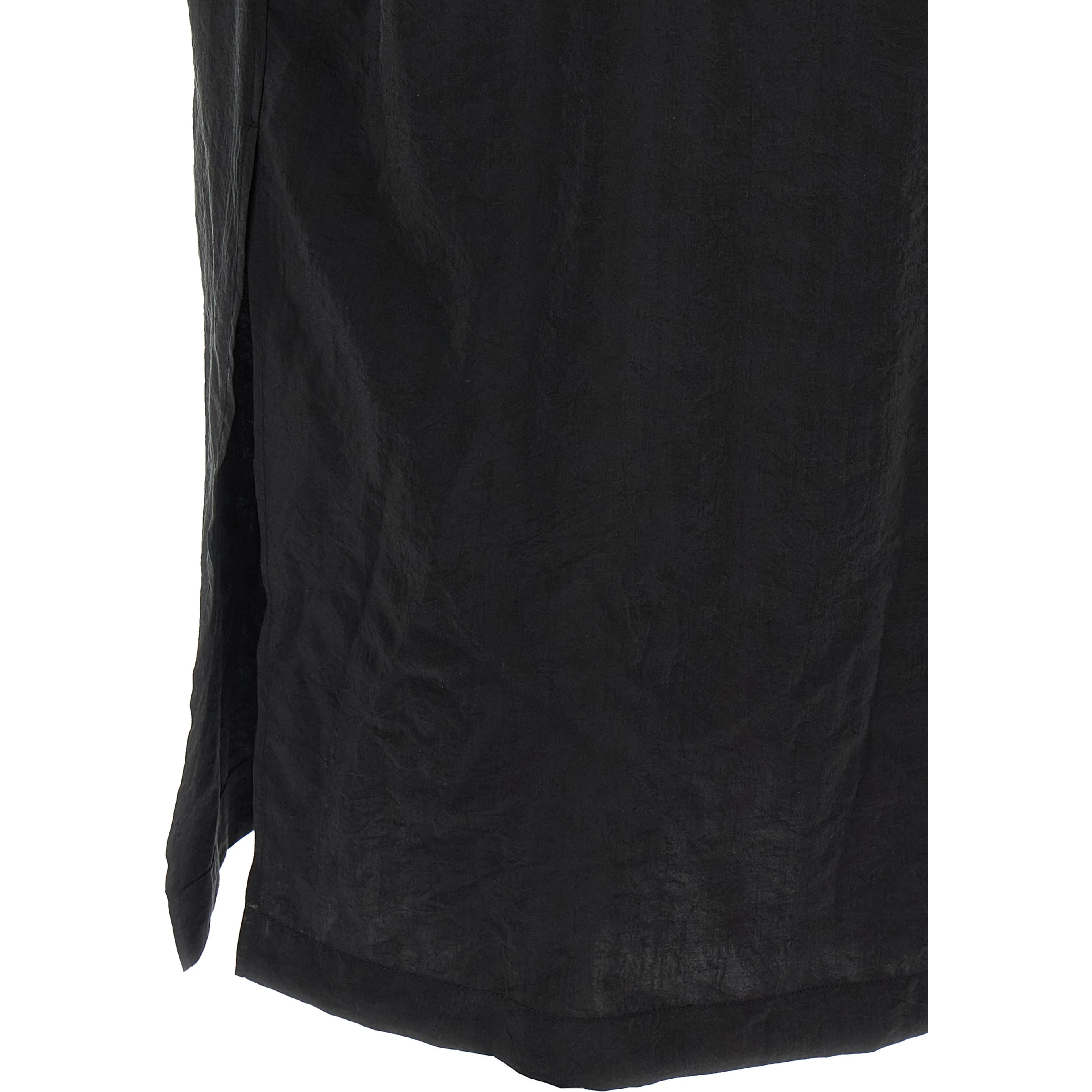 Black Silk Midi Dress