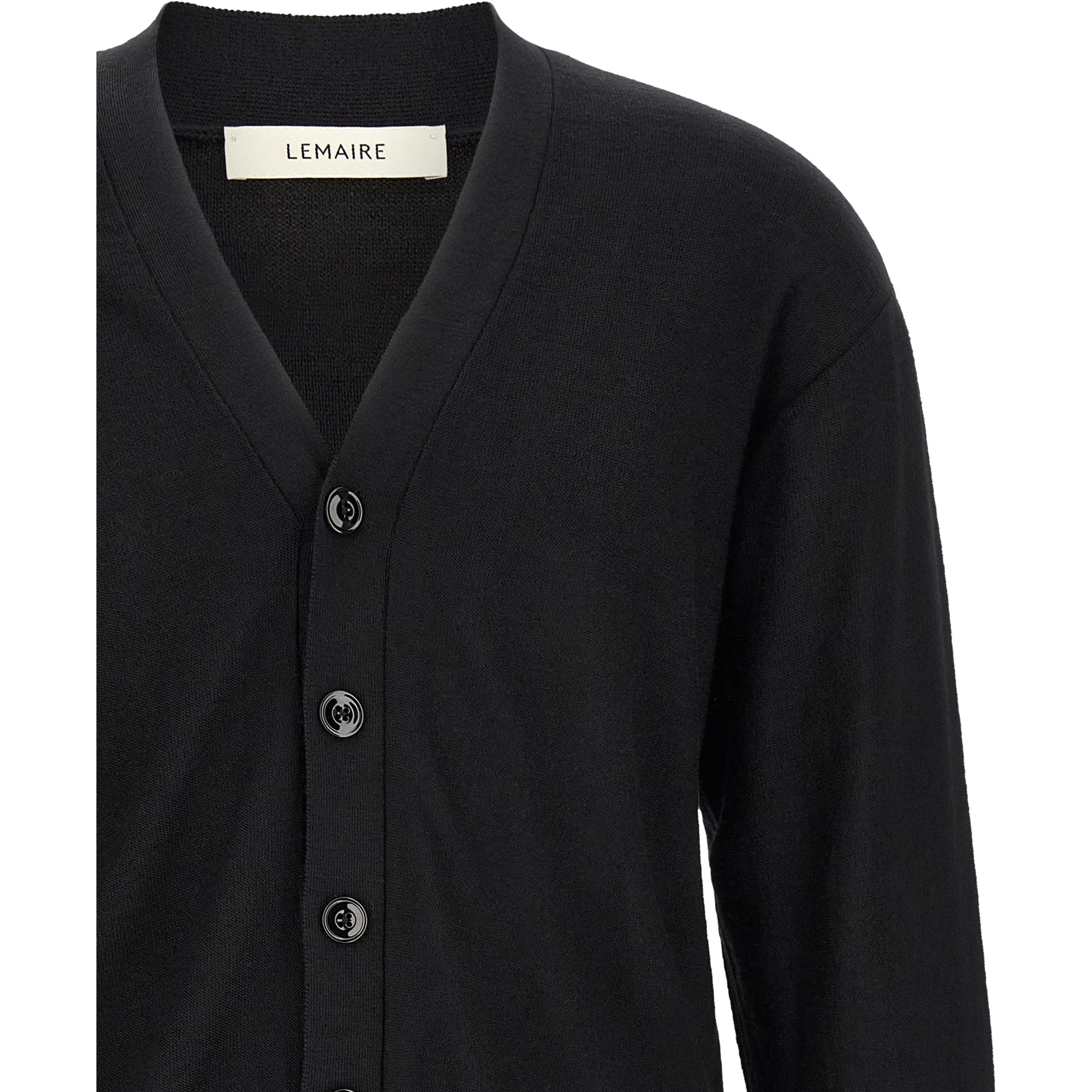 Black Wool Cardigan