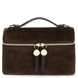 Brown Suede Leather Shoulder Bag