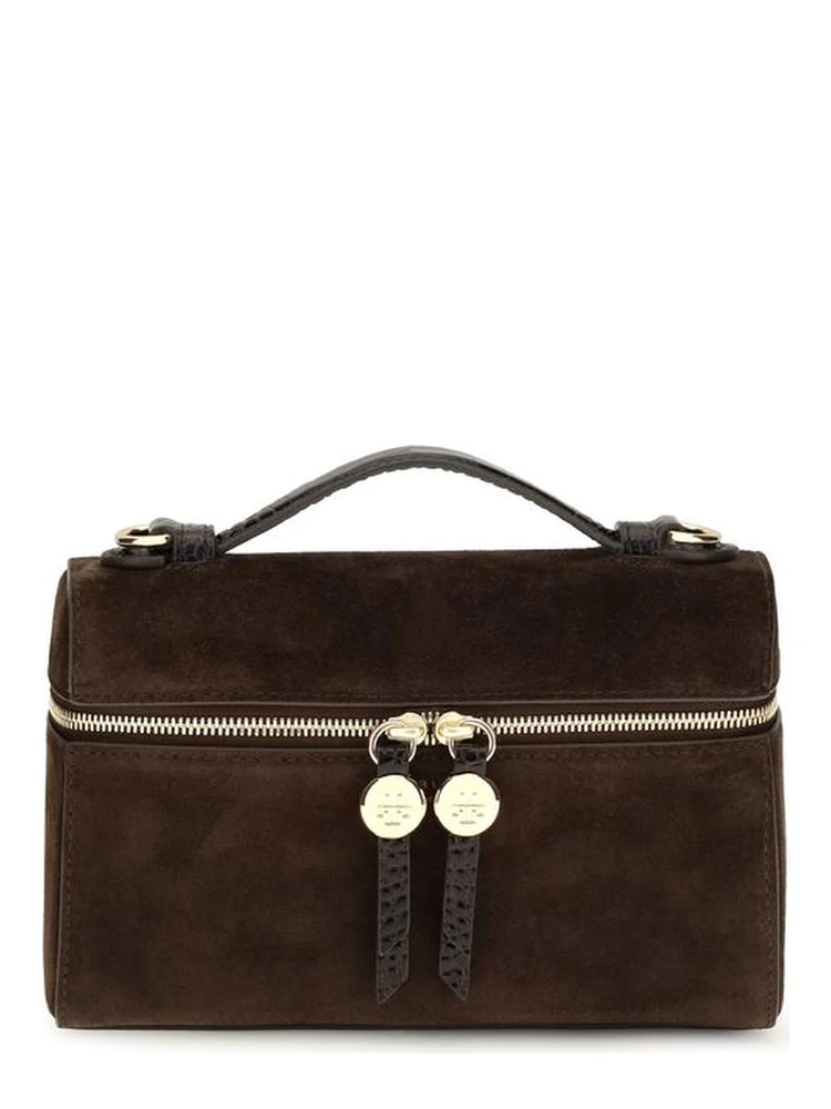 Brown Suede Leather Shoulder Bag