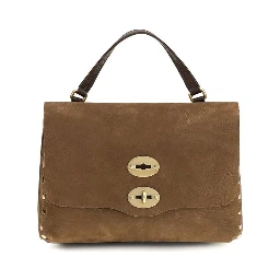 Brown Suede Leather Shoulder Bag