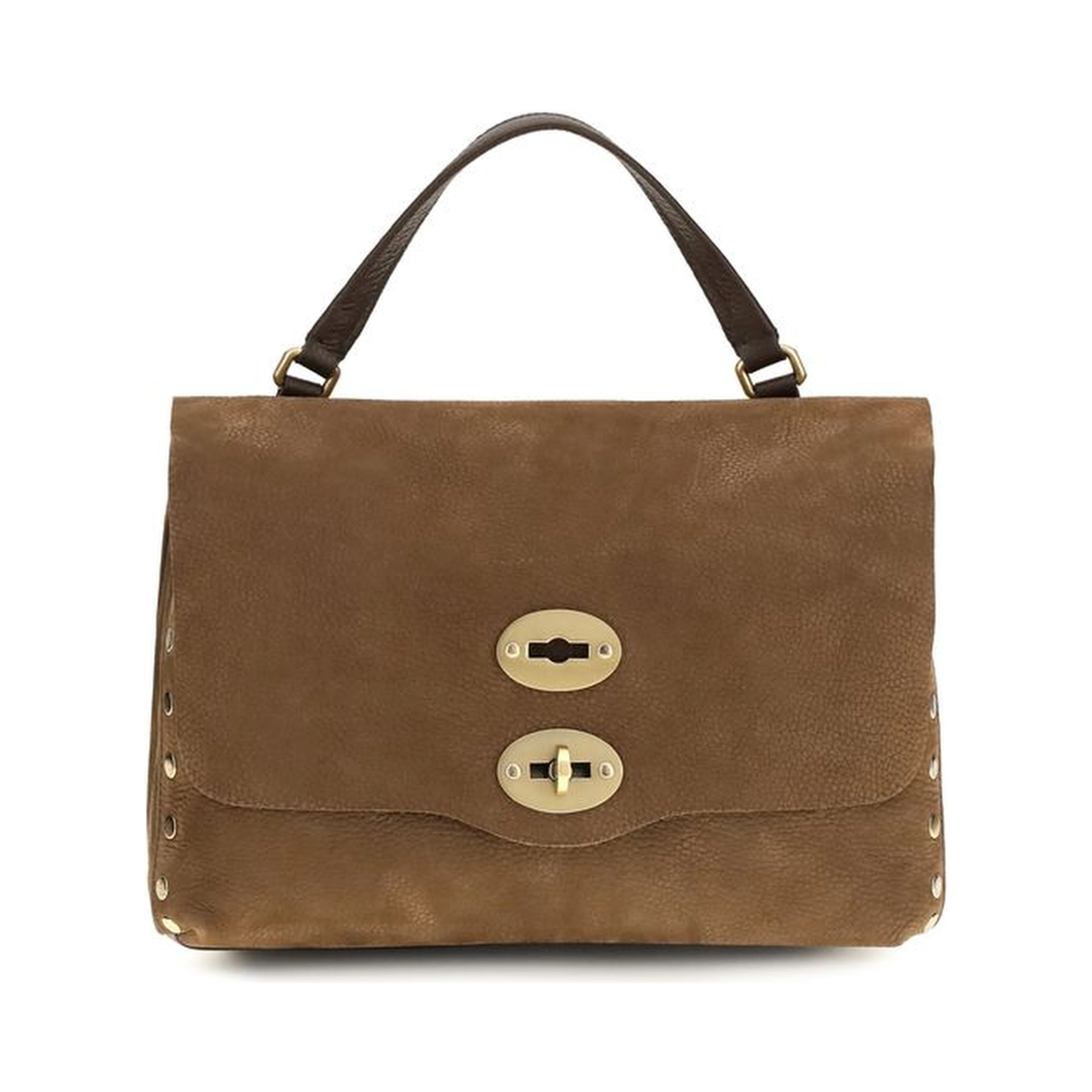 Brown Suede Leather Shoulder Bag