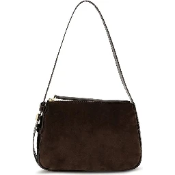 Brown Suede Leather Shoulder Bag