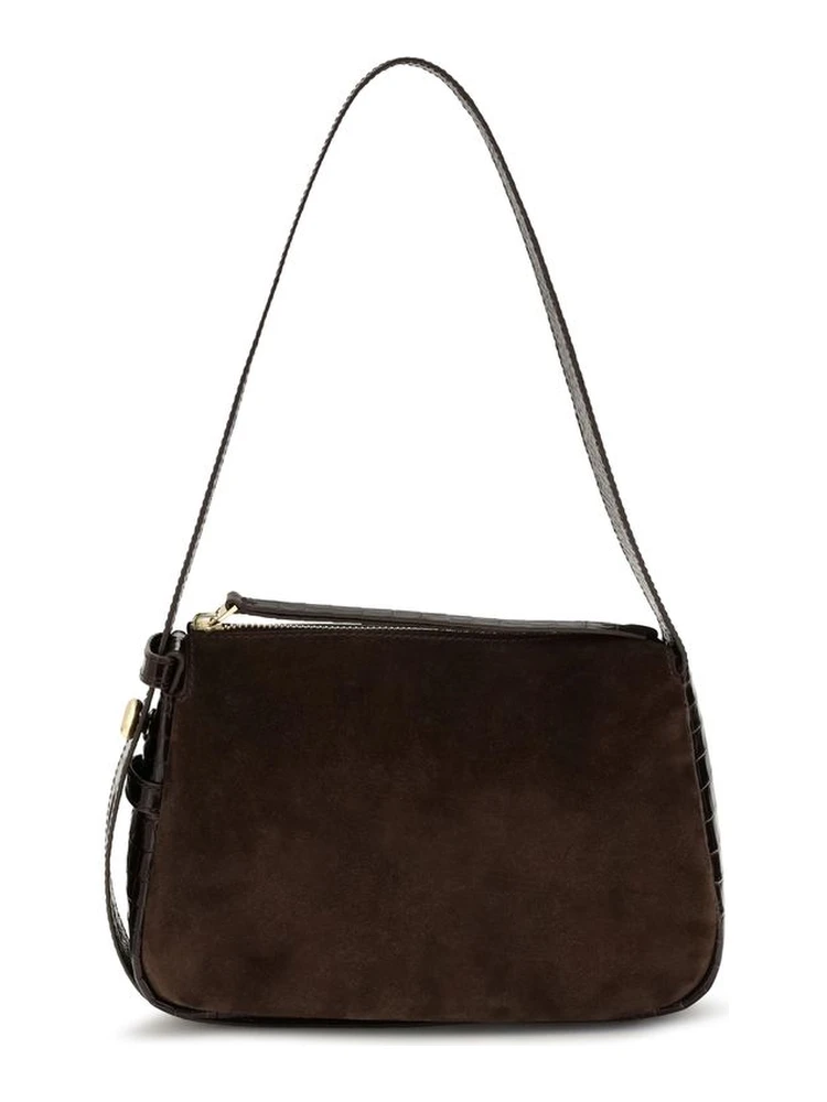 Brown Suede Leather Shoulder Bag