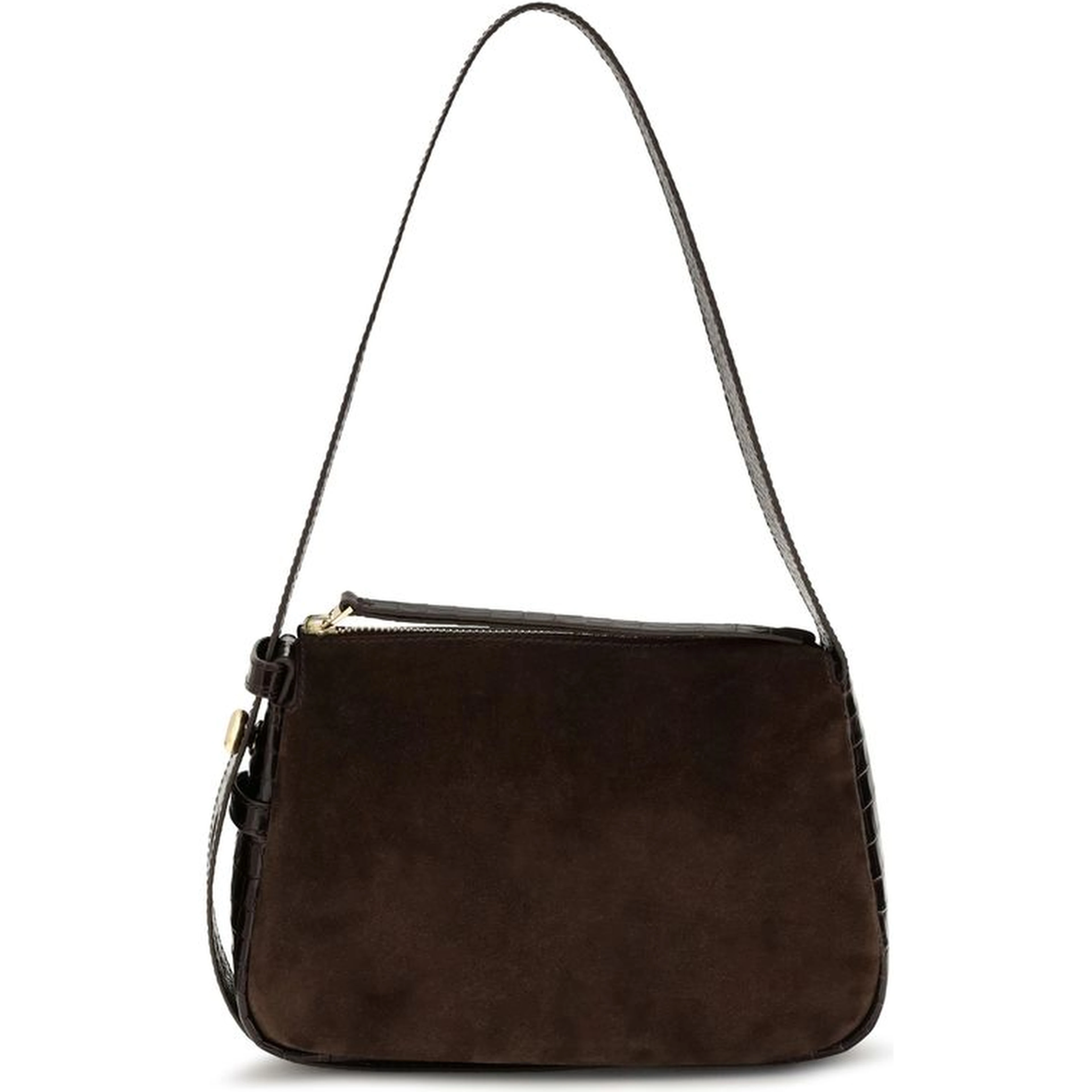 Brown Suede Leather Shoulder Bag