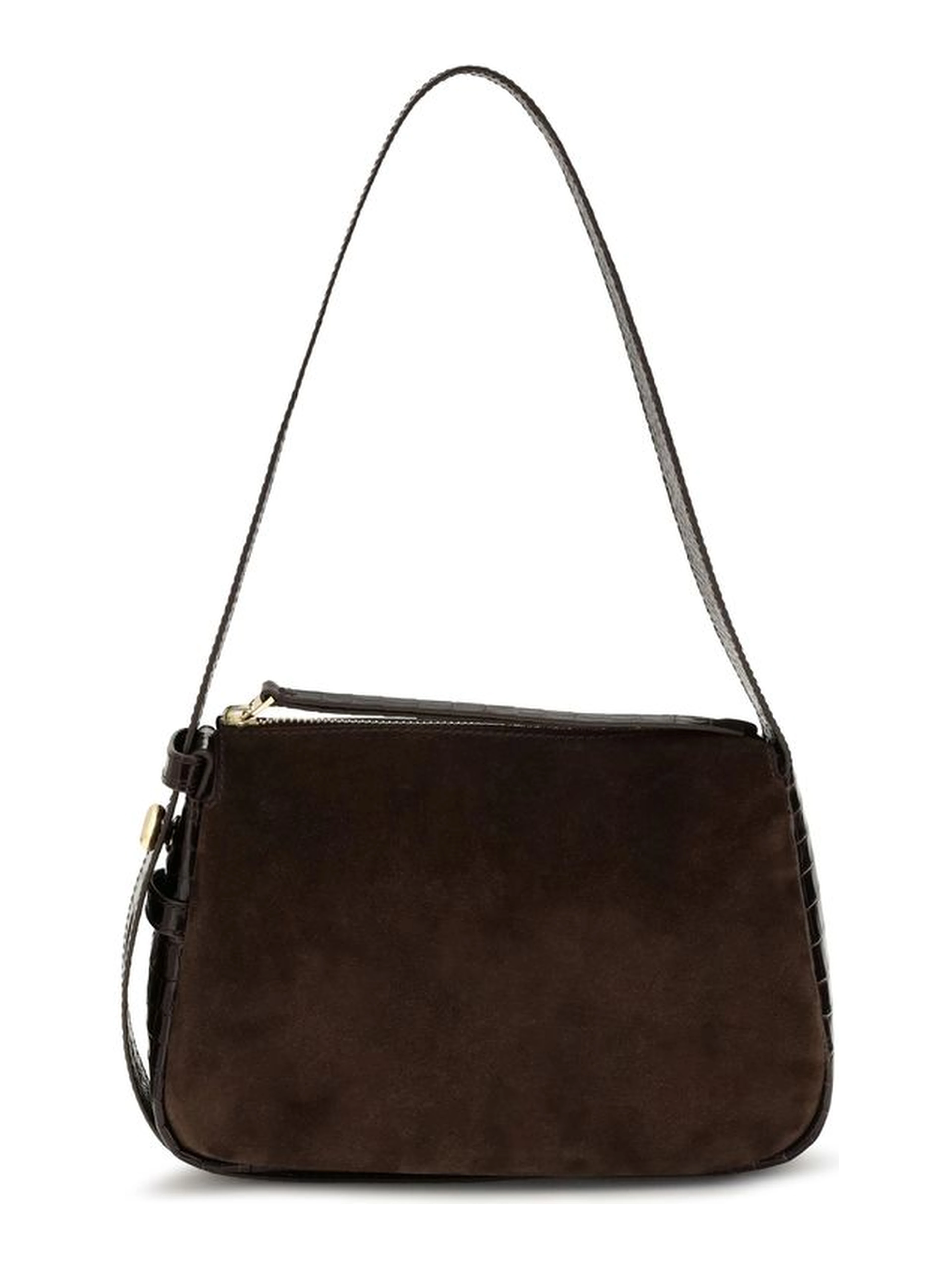 Brown Suede Leather Shoulder Bag