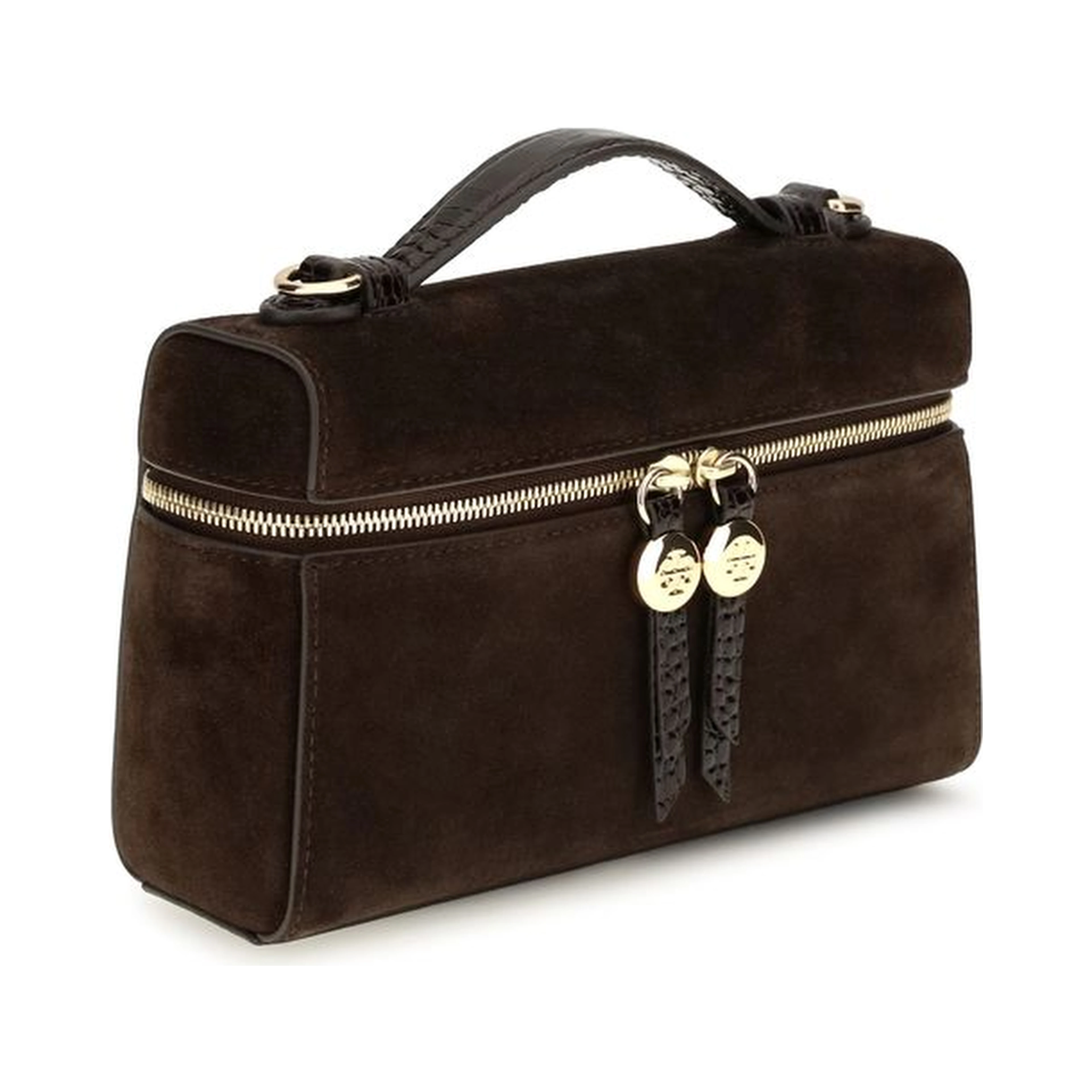 Brown Suede Leather Shoulder Bag