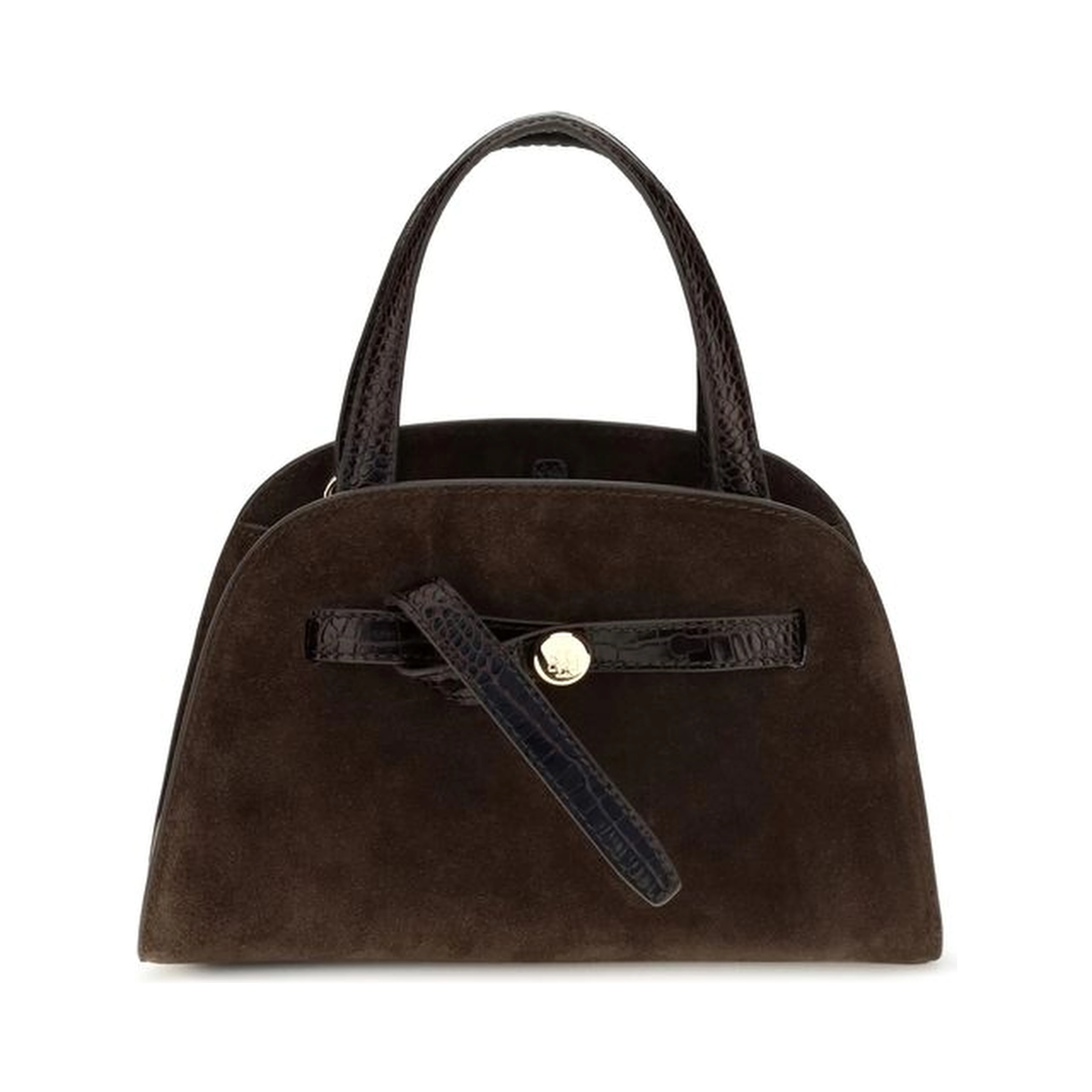 Brown Suede Leather Shoulder Bag