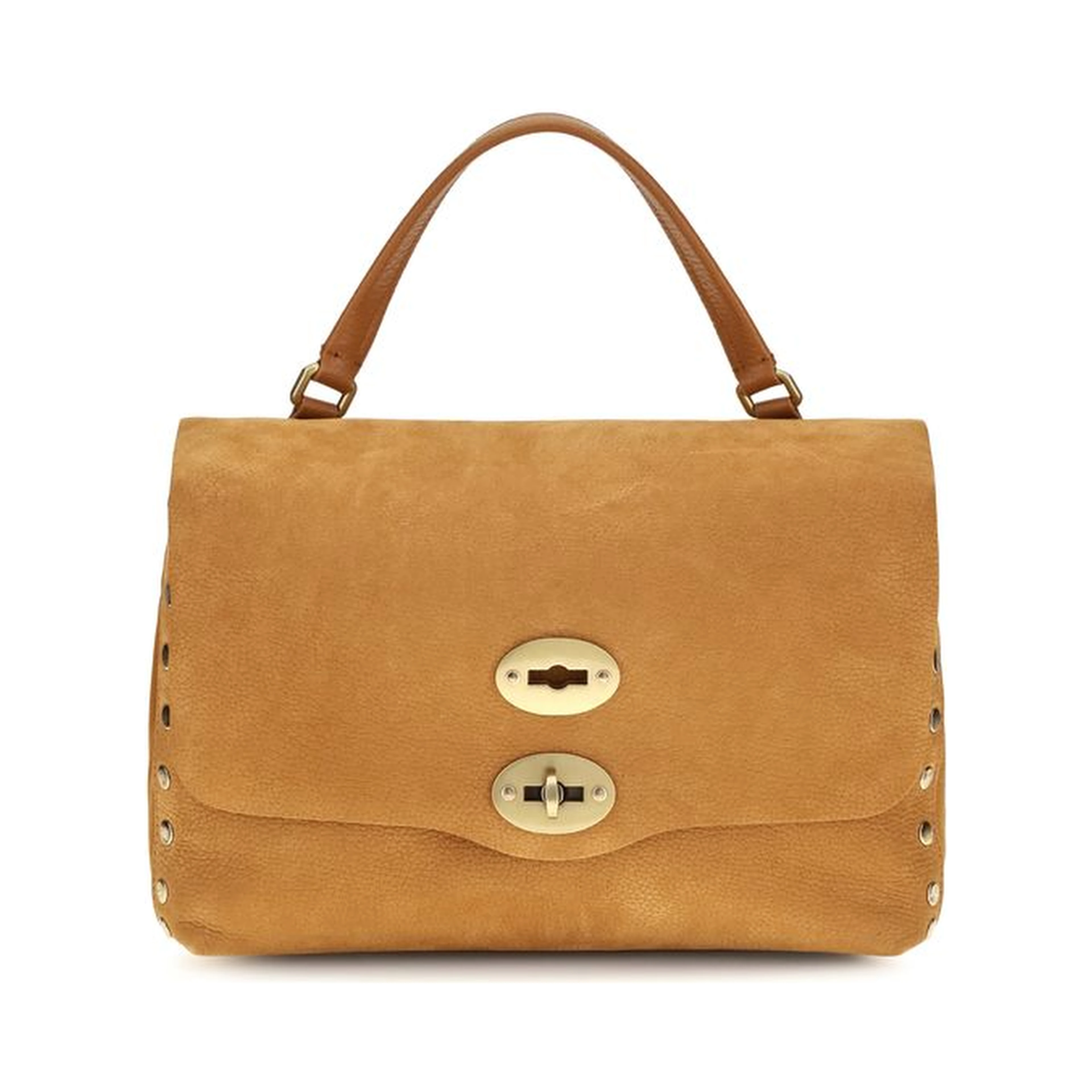Beige Suede Leather Shoulder Bag