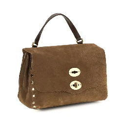 Brown Suede Leather Shoulder Bag