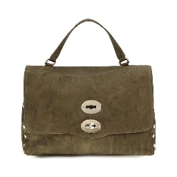 Brown Suede Leather Shoulder Bag