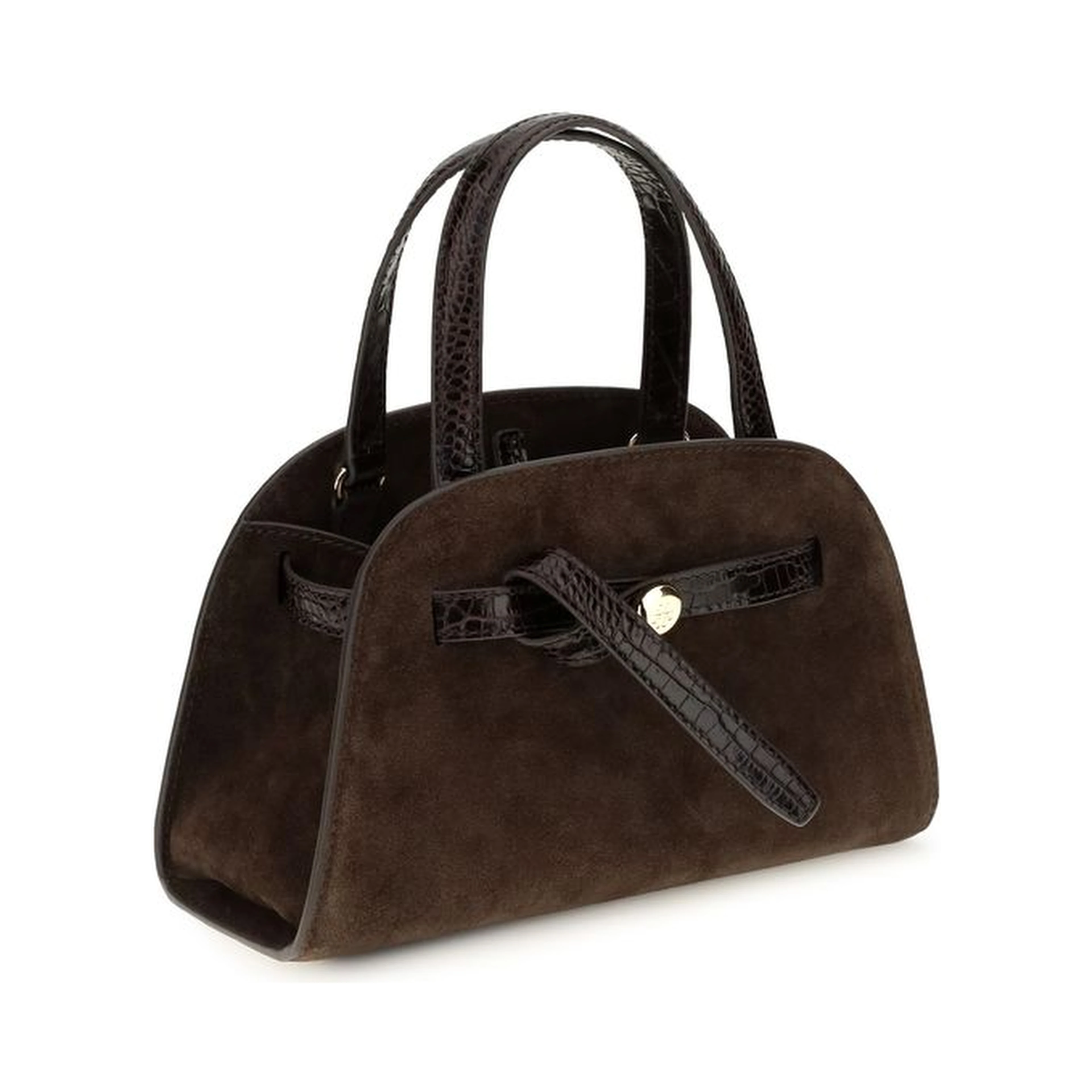 Brown Suede Leather Shoulder Bag