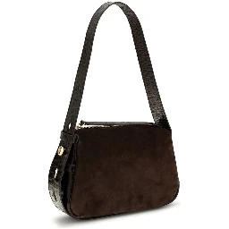 Brown Suede Leather Shoulder Bag