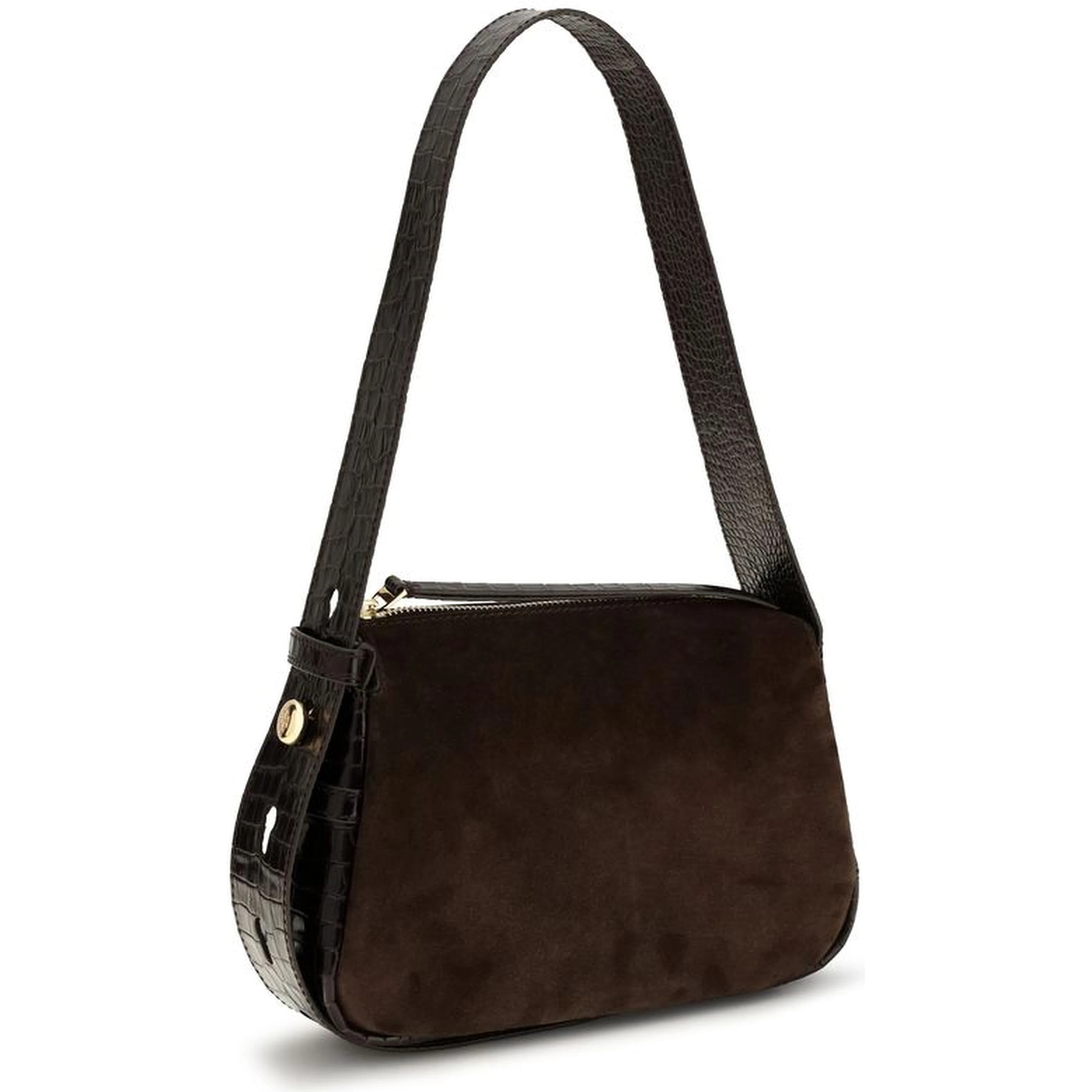Brown Suede Leather Shoulder Bag