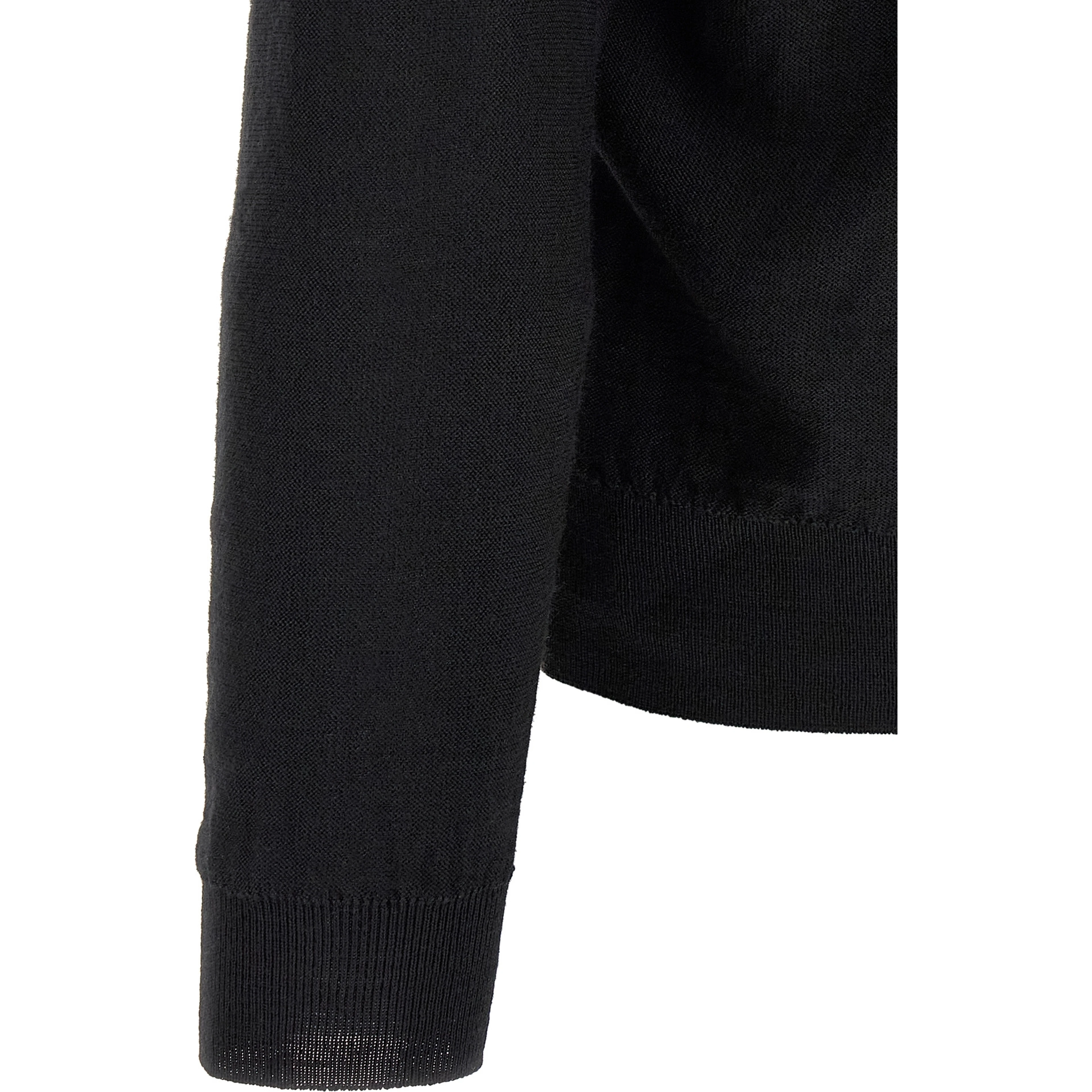 Black Wool Cardigan