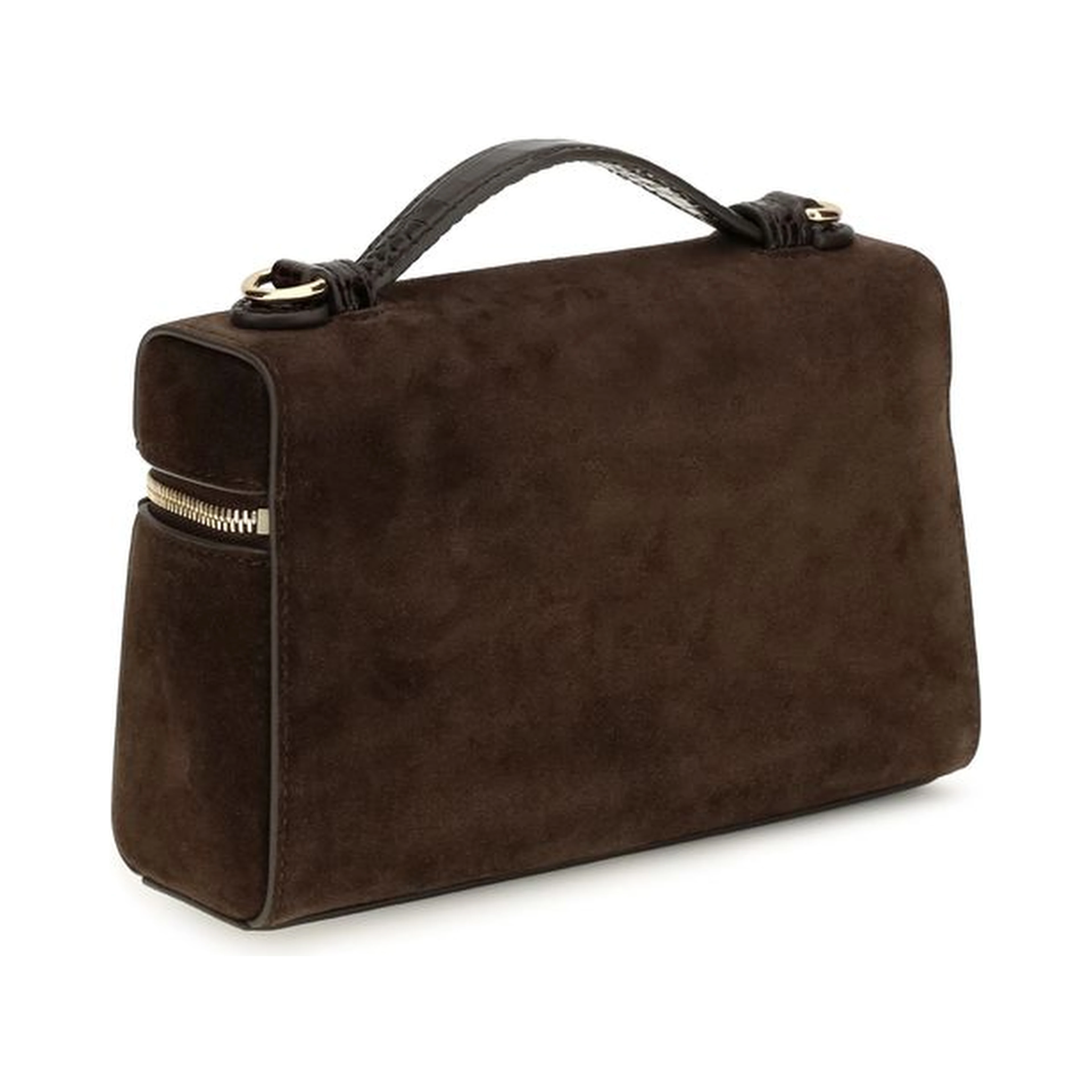 Brown Suede Leather Shoulder Bag