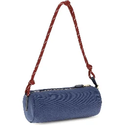 Blue Cotton Shoulder Bag
