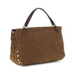 Brown Suede Leather Shoulder Bag