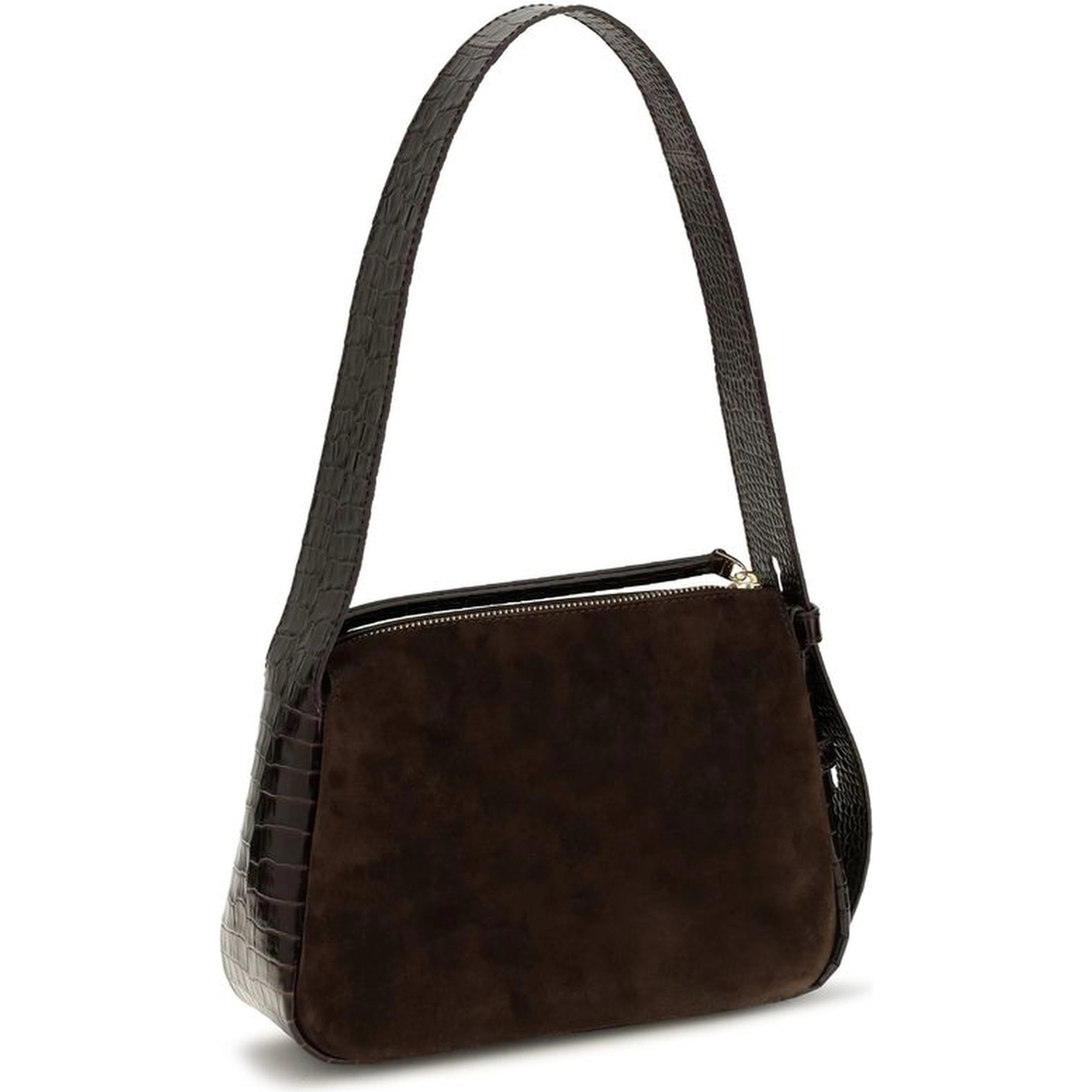 Brown Suede Leather Shoulder Bag