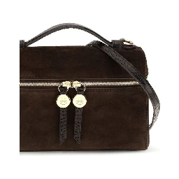 Brown Suede Leather Shoulder Bag