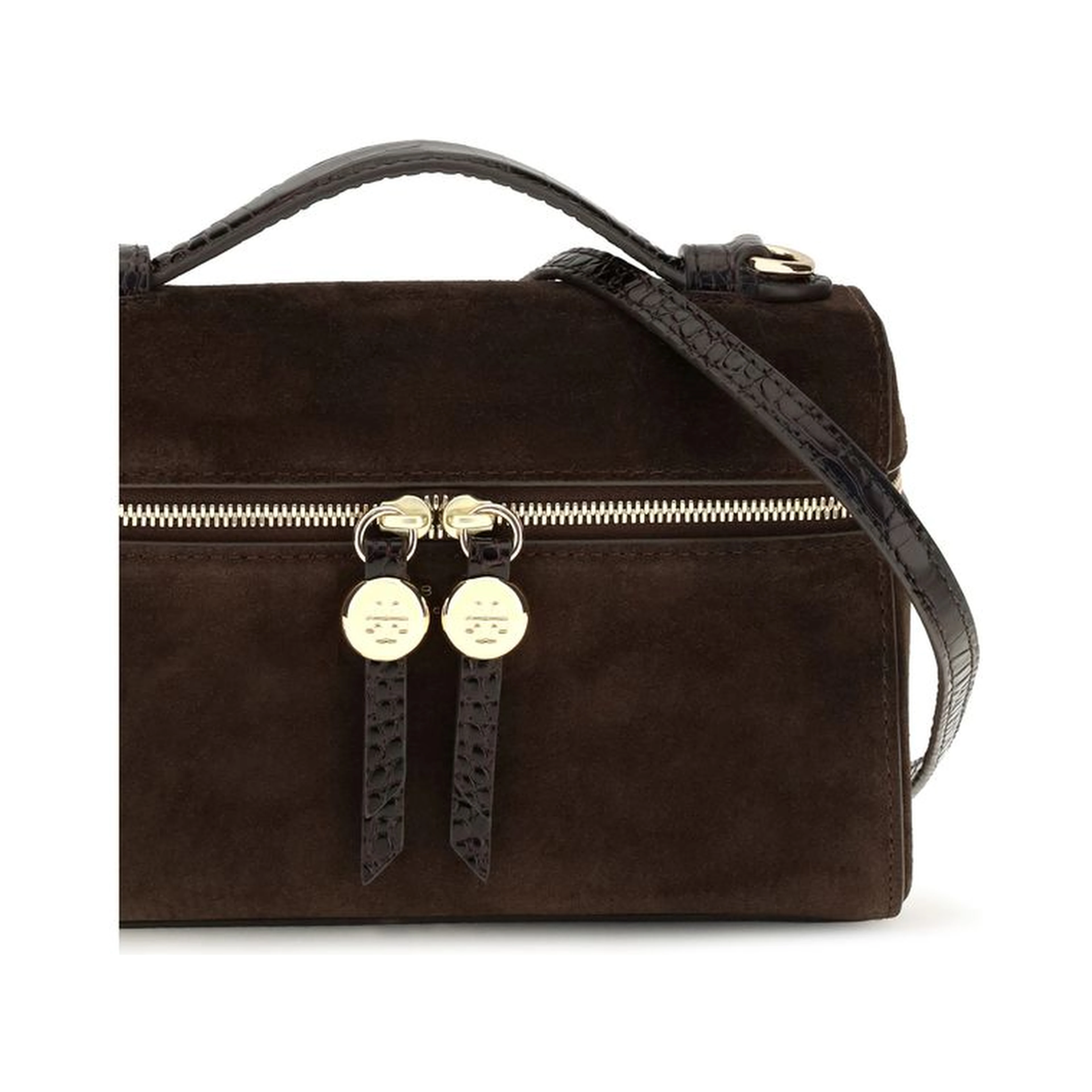 Brown Suede Leather Shoulder Bag